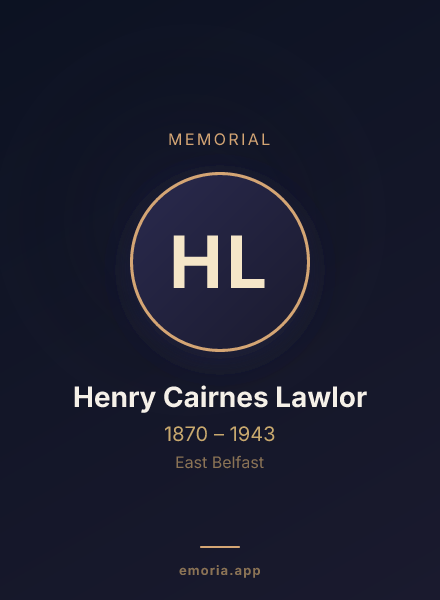 Memorial portrait of Henry Cairnes Lawlor