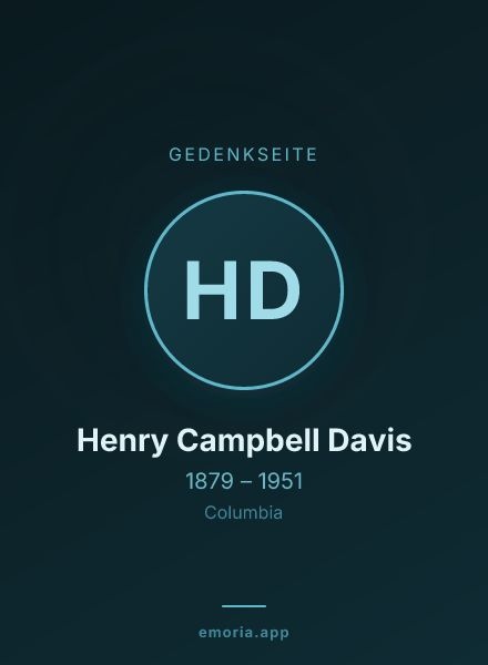 Gedenkportrait von Henry Campbell Davis