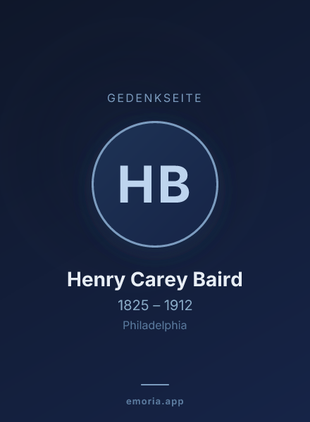 Gedenkportrait von Henry Carey Baird