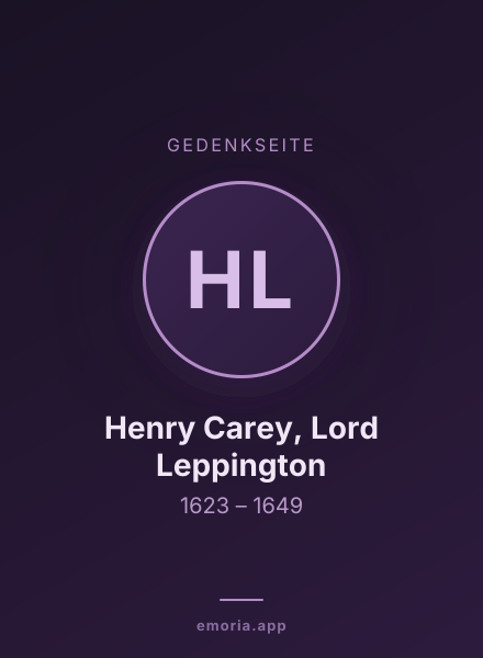 Gedenkportrait von Henry Carey, Lord Leppington