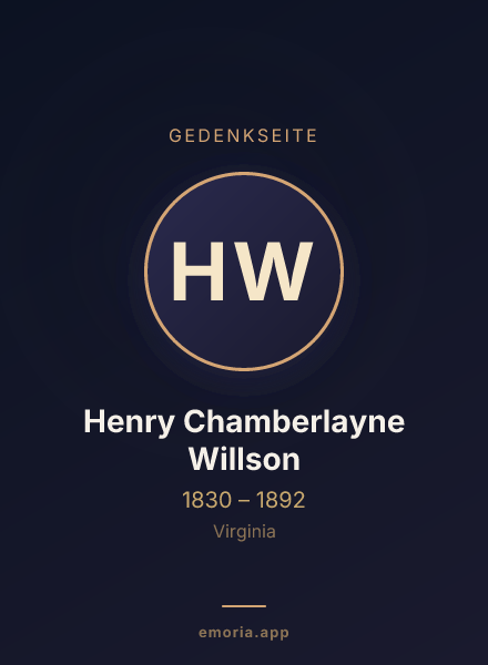 Gedenkportrait von Henry Chamberlayne Willson