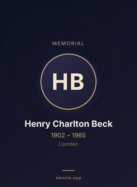 Memorial portrait of Henry Charlton Beck