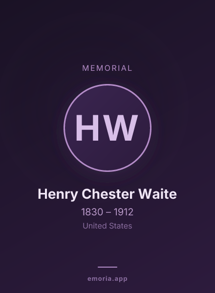 Memorial portrait of Henry Chester Waite