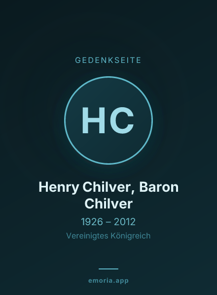 Gedenkportrait von Henry Chilver, Baron Chilver
