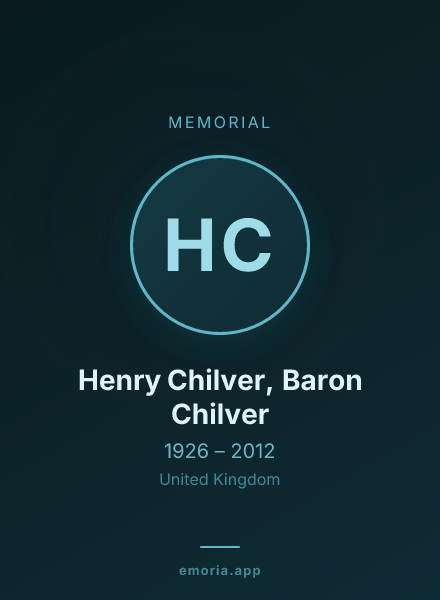 Memorial portrait of Henry Chilver, Baron Chilver