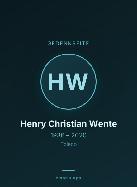 Gedenkportrait von Henry Christian Wente