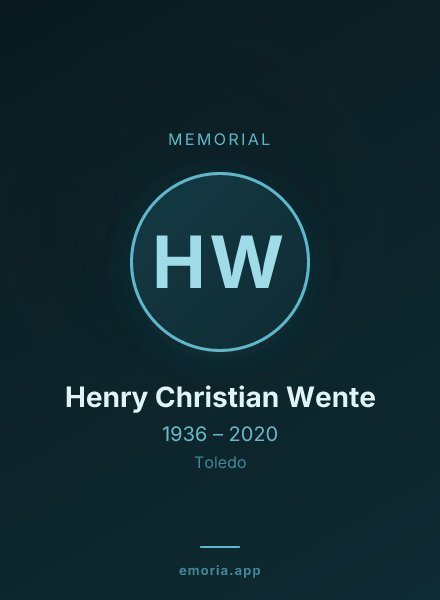Memorial portrait of Henry Christian Wente