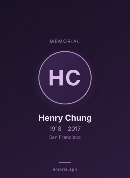 Memorial portrait of Henry Chung
