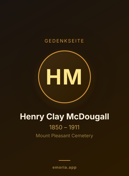 Gedenkportrait von Henry Clay McDougall