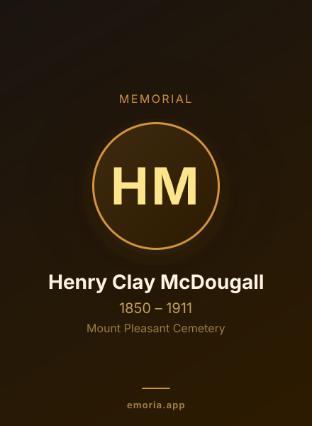 Memorial portrait of Henry Clay McDougall