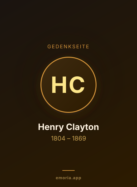 Gedenkportrait von Henry Clayton
