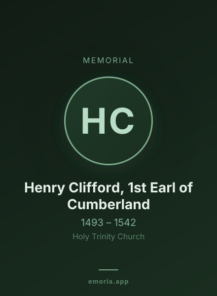 Memorial portrait of Henry Clifford, 1st Earl of Cumberland