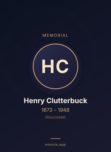 Memorial portrait of Henry Clutterbuck