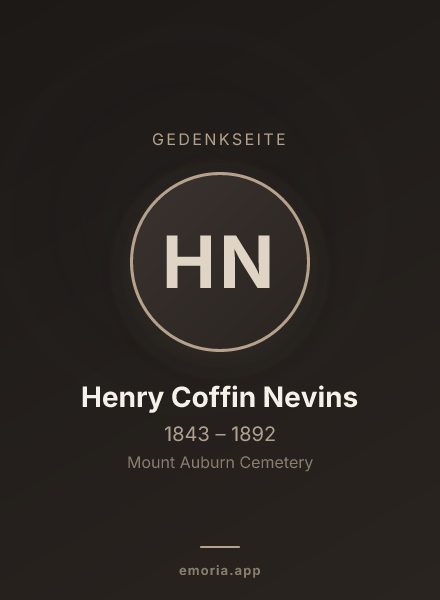 Gedenkportrait von Henry Coffin Nevins
