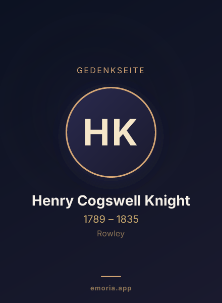 Gedenkportrait von Henry Cogswell Knight