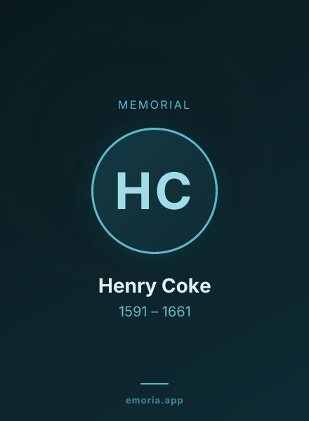 Memorial portrait of Henry Coke