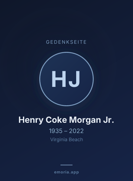 Gedenkportrait von Henry Coke Morgan Jr.