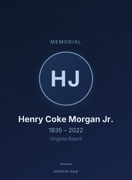 Memorial portrait of Henry Coke Morgan Jr.
