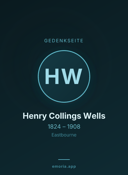 Gedenkportrait von Henry Collings Wells