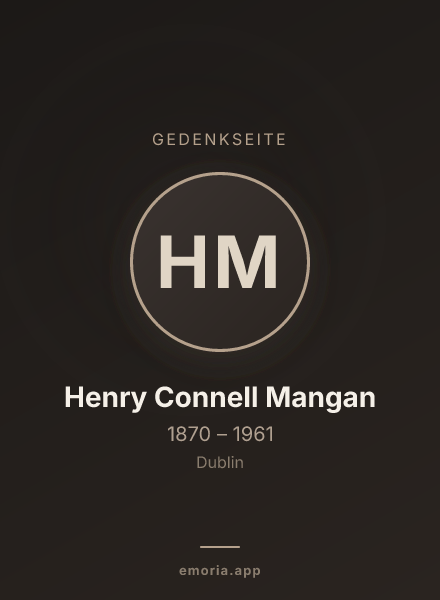 Gedenkportrait von Henry Connell Mangan