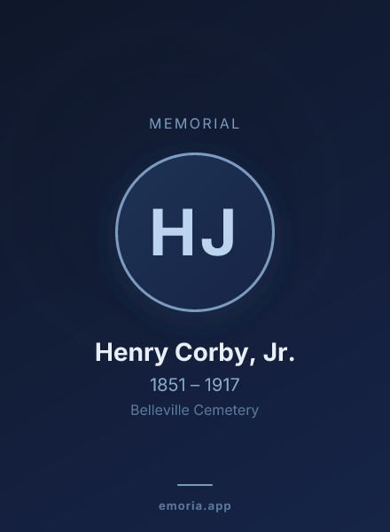 Memorial portrait of Henry Corby, Jr.