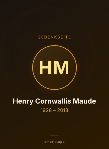 Gedenkportrait von Henry Cornwallis Maude