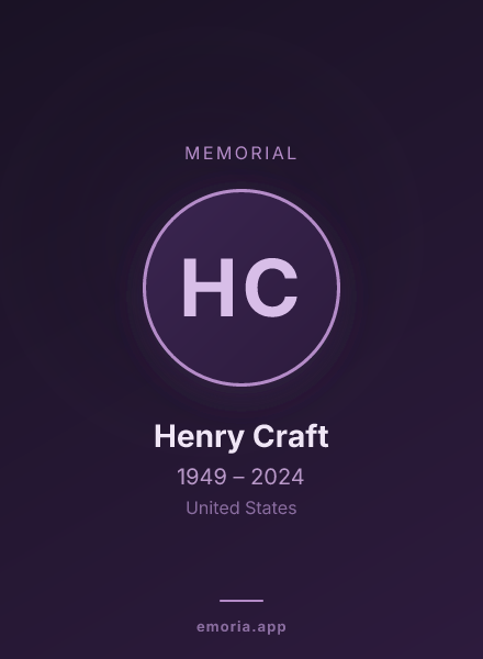 Memorial portrait of Henry Craft