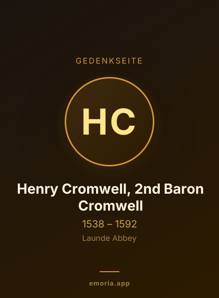 Gedenkportrait von Henry Cromwell, 2nd Baron Cromwell