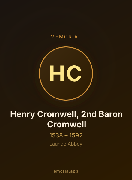 Memorial portrait of Henry Cromwell, 2nd Baron Cromwell