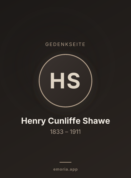 Gedenkportrait von Henry Cunliffe Shawe