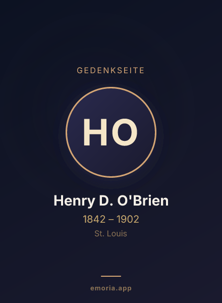 Gedenkportrait von Henry D. O'Brien