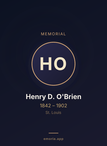 Memorial portrait of Henry D. O'Brien