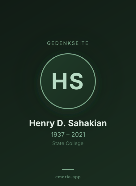 Gedenkportrait von Henry D. Sahakian