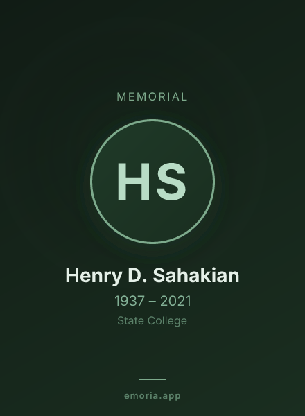 Memorial portrait of Henry D. Sahakian
