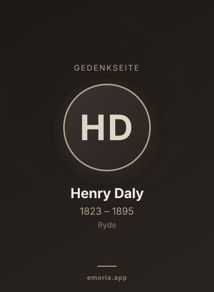 Gedenkportrait von Henry Daly