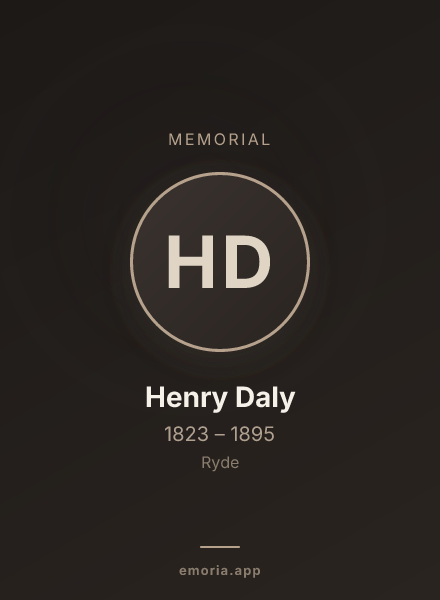 Memorial portrait of Henry Daly