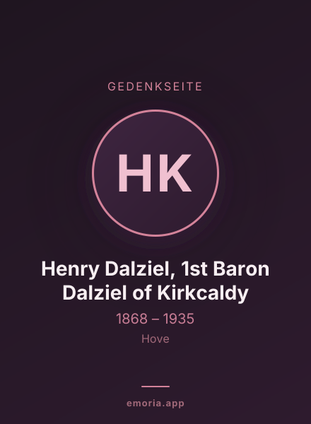 Gedenkportrait von Henry Dalziel, 1st Baron Dalziel of Kirkcaldy