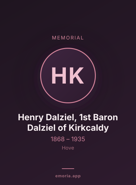 Memorial portrait of Henry Dalziel, 1st Baron Dalziel of Kirkcaldy