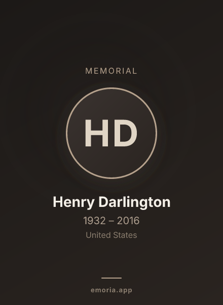Memorial portrait of Henry Darlington