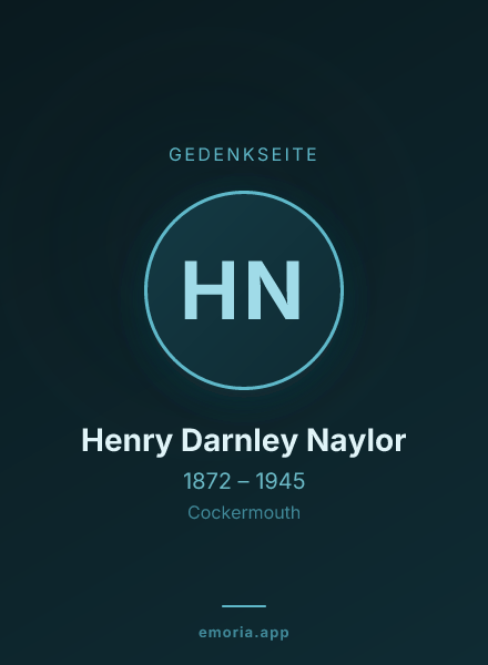 Gedenkportrait von Henry Darnley Naylor