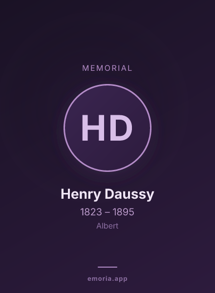 Memorial portrait of Henry Daussy