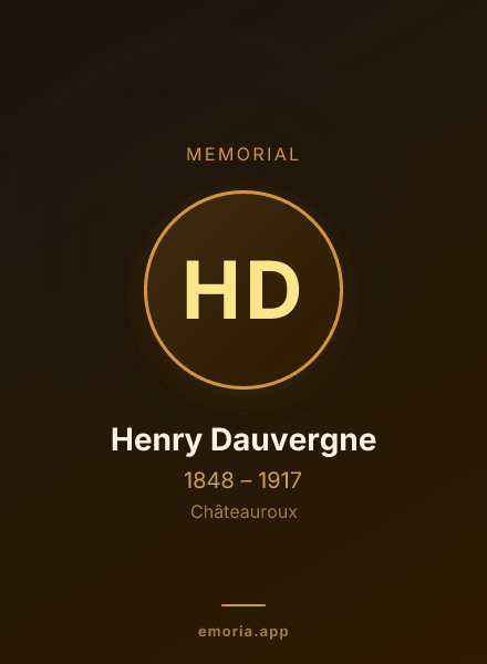 Memorial portrait of Henry Dauvergne
