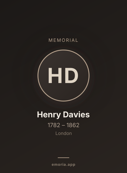 Memorial portrait of Henry Davies