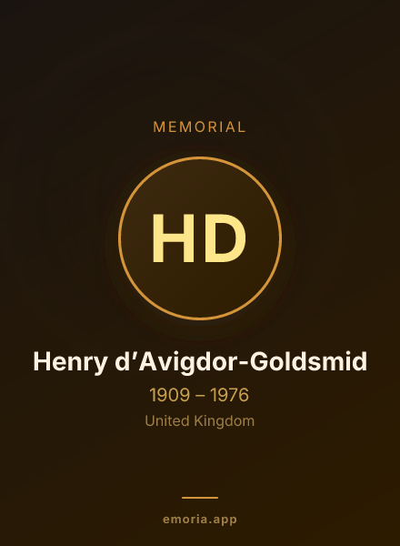 Memorial portrait of Henry d’Avigdor-Goldsmid