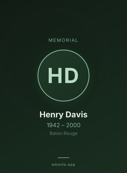 Memorial portrait of Henry Davis