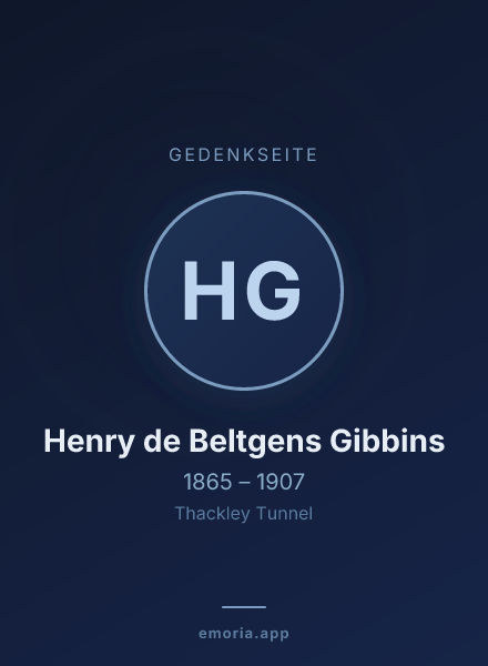 Gedenkportrait von Henry de Beltgens Gibbins