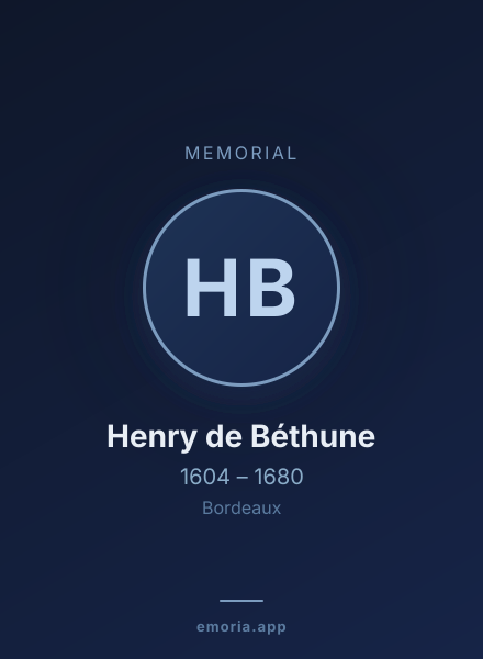 Memorial portrait of Henry de Béthune