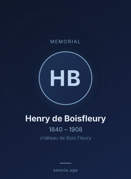 Memorial portrait of Henry de Boisfleury
