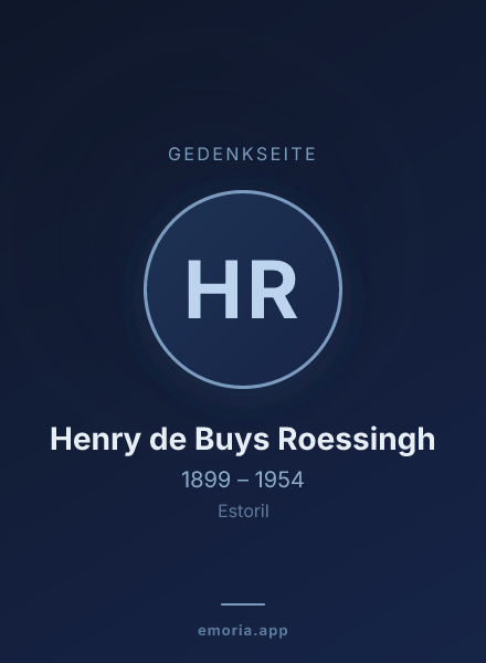 Gedenkportrait von Henry de Buys Roessingh