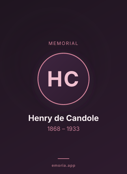 Memorial portrait of Henry de Candole